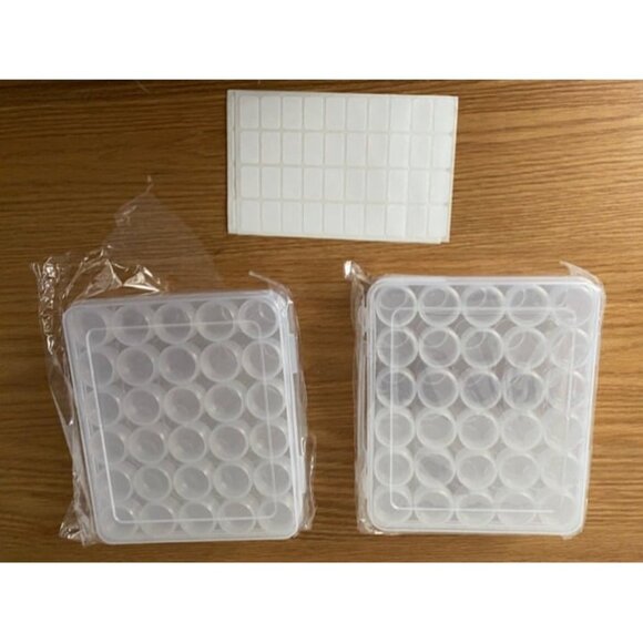 New 2 Pack x 30 Grids Embroidery Diamond Painting Storage Container Jars - Picture 1 of 1